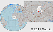 Gray Location Map of Falo, highlighted parent region, highlighted grandparent region, hill shading