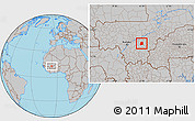 Gray Location Map of Falo
