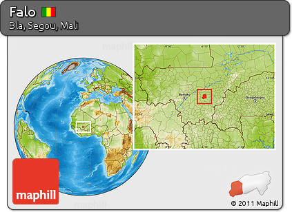 Physical Location Map of Falo