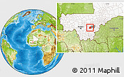 Physical Location Map of Falo, highlighted country, highlighted parent region