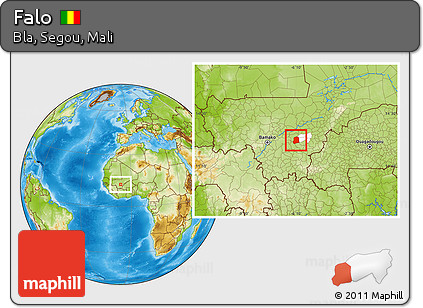 Physical Location Map of Falo, highlighted parent region
