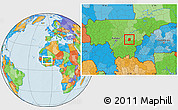 Political Location Map of Falo