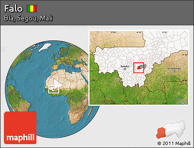 Satellite Location Map of Falo, highlighted country, highlighted parent region