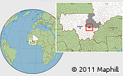 Savanna Style Location Map of Falo, highlighted country, highlighted grandparent region