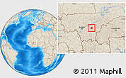 Shaded Relief Location Map of Falo