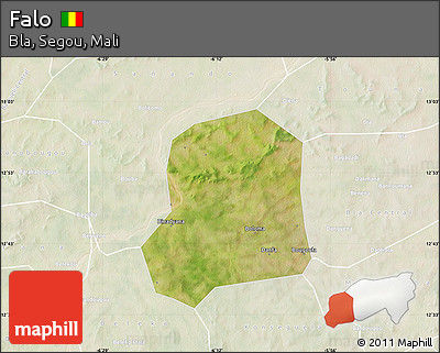 Satellite Map of Falo, lighten