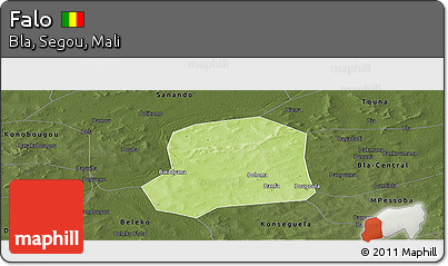 Physical Panoramic Map of Falo, darken
