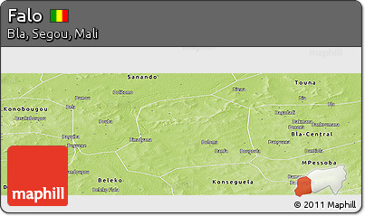 Physical Panoramic Map of Falo