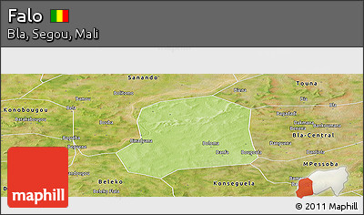 Physical Panoramic Map of Falo, satellite outside
