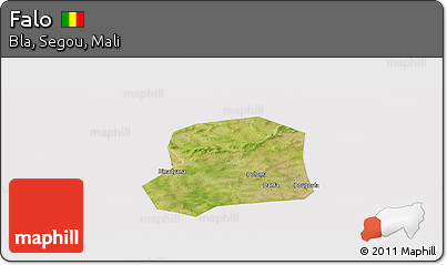 Satellite Panoramic Map of Falo, cropped outside