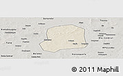 Shaded Relief Panoramic Map of Falo, semi-desaturated