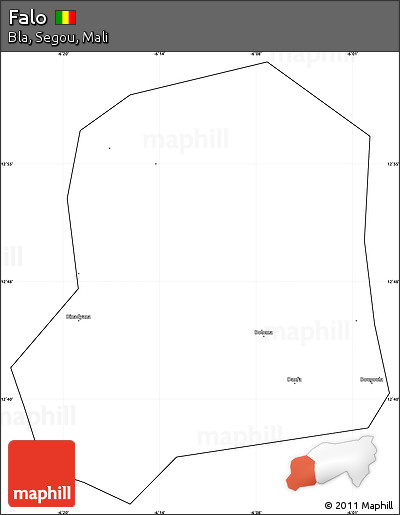 Blank Simple Map of Falo, cropped outside