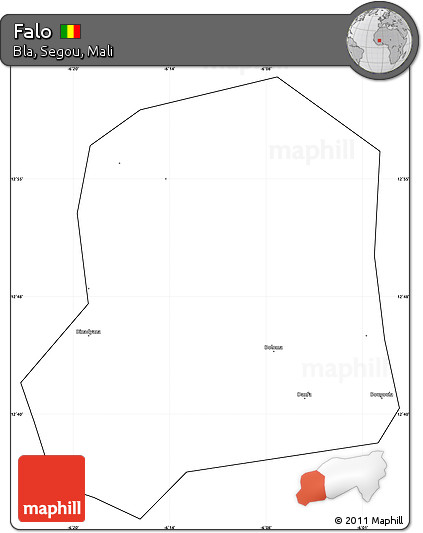 Blank Simple Map of Falo, cropped outside
