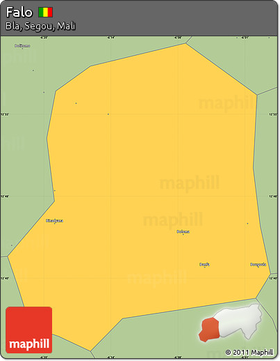 Savanna Style Simple Map of Falo