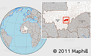 Gray Location Map of Bla, highlighted country
