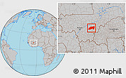 Gray Location Map of Bla