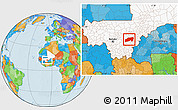 Political Location Map of Bla, highlighted country