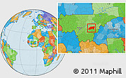 Political Location Map of Bla