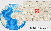 Shaded Relief Location Map of Bla