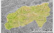 Satellite Map of Bla, desaturated