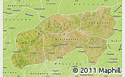 Satellite Map of Bla, physical outside