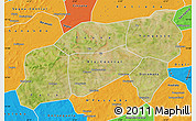 Satellite Map of Bla, political outside