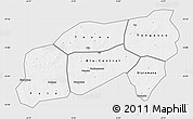 Silver Style Map of Bla, single color outside