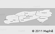 Gray Panoramic Map of Bla, single color outside