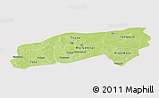 Physical Panoramic Map of Bla, cropped outside