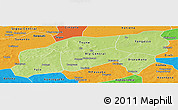 Physical Panoramic Map of Bla, political outside