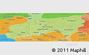 Physical Panoramic Map of Bla, political shades outside