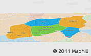 Political Panoramic Map of Bla, lighten