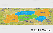 Political Panoramic Map of Bla, satellite outside