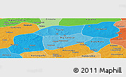 Political Shades Panoramic Map of Bla