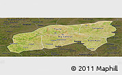 Satellite Panoramic Map of Bla, darken
