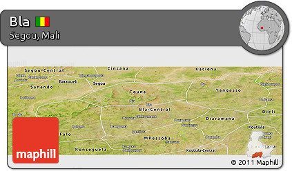 Satellite Panoramic Map of Bla