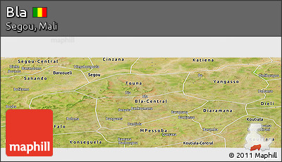 Satellite Panoramic Map of Bla