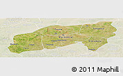 Satellite Panoramic Map of Bla, lighten