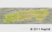 Satellite Panoramic Map of Bla, semi-desaturated