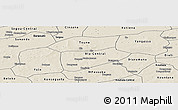 Shaded Relief Panoramic Map of Bla