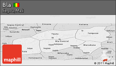 Silver Style Panoramic Map of Bla