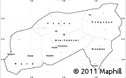 Blank Simple Map of Bla, cropped outside