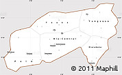 Classic Style Simple Map of Bla, cropped outside
