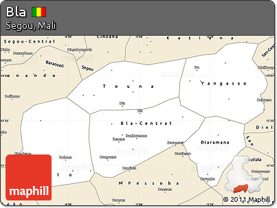 Classic Style Simple Map of Bla