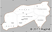 Gray Simple Map of Bla, cropped outside