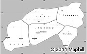 Gray Simple Map of Bla, single color outside