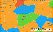 Political Simple Map of Bla