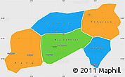 Political Simple Map of Bla, single color outside