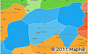 Political Shades Simple Map of Bla