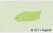 Physical 3D Map of Touna, lighten
